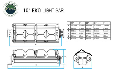 EKO 10" LED Light Bar With Variable Beam, DRL, RGB Back Light, 6 Brightness.