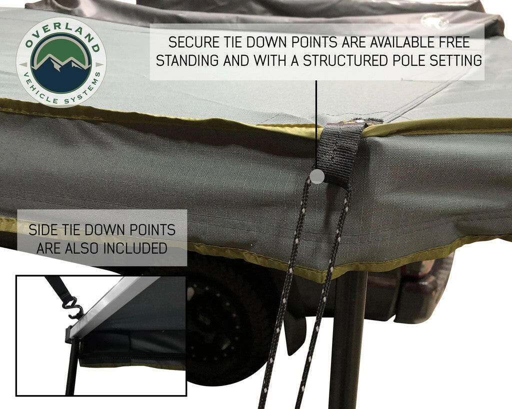 Nomadic Awning 270 Passenger Side - Dark Gray Cover With Black Cover Universal.