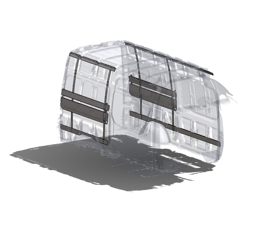 07+ Sprinter Van 144 - Upper Cabinet Wall Brace Kit