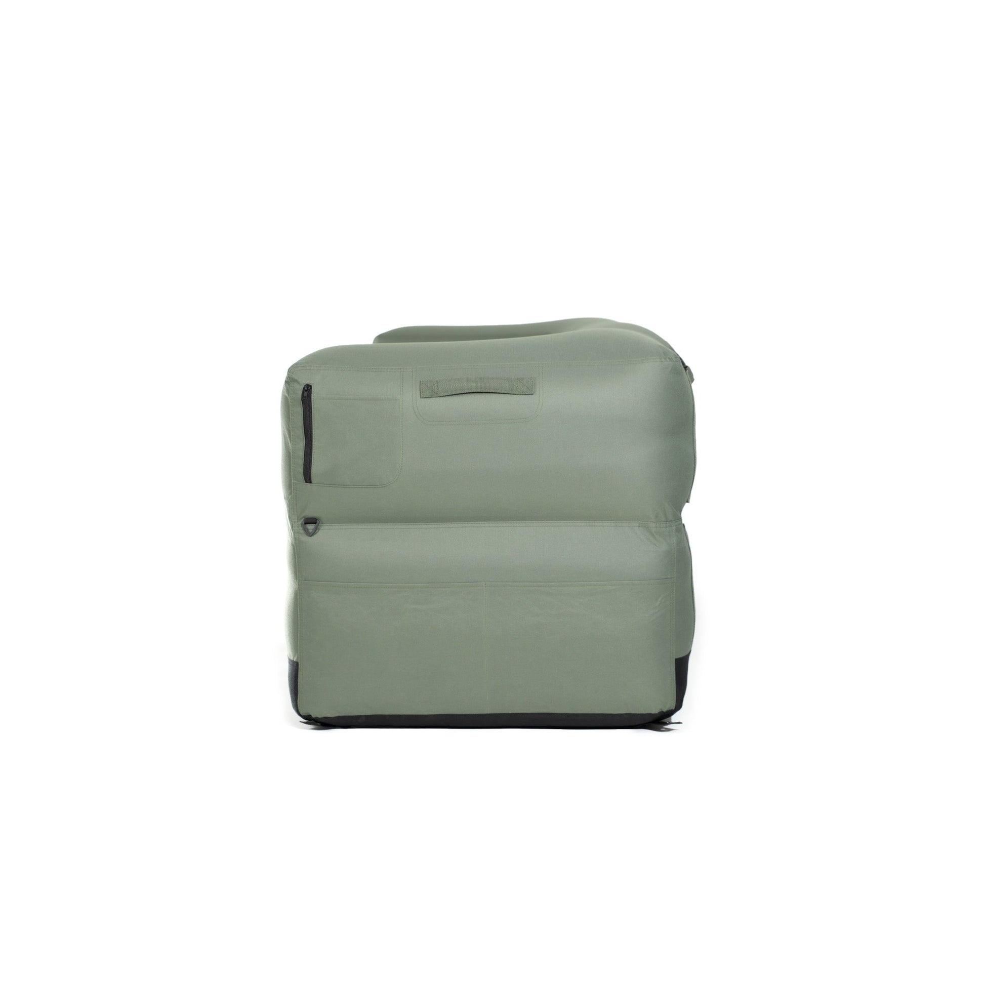 Compact Outdoor Loveseat Sofa Rugged Canvas Upholstery Portable Cozy Seating