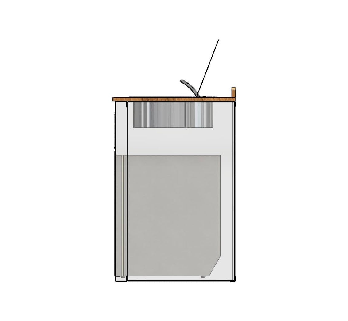 24in Galley - Isotherm 85 Fridge Base Cabinet