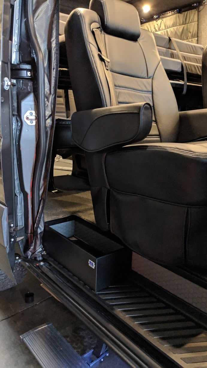 07 + Sprinter Van Sliding Door Step Retainer Box - Upgraded floor