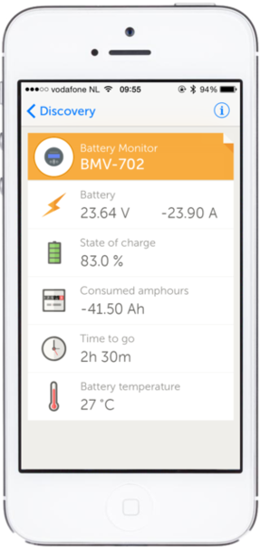 Victron MPPT and BMV data on iOS and Android