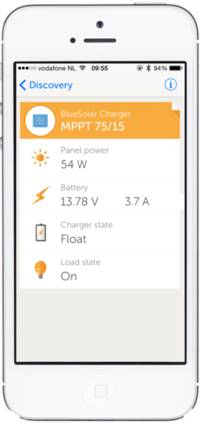 Victron MPPT and BMV data on iOS and Android